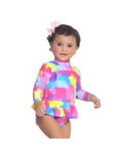Traje de Baño Entero Manga Larga Zip Up - Arty